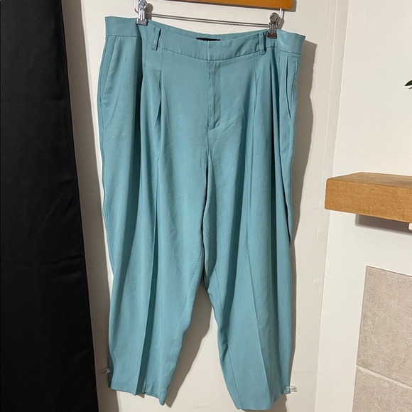 Eloquii Teal Double-Breasted Pantsuit - Picture 5 of 9